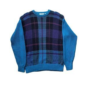 Pendleton Women's Vintage 1980s Plaid Pullover Sweater Size L Multicolor